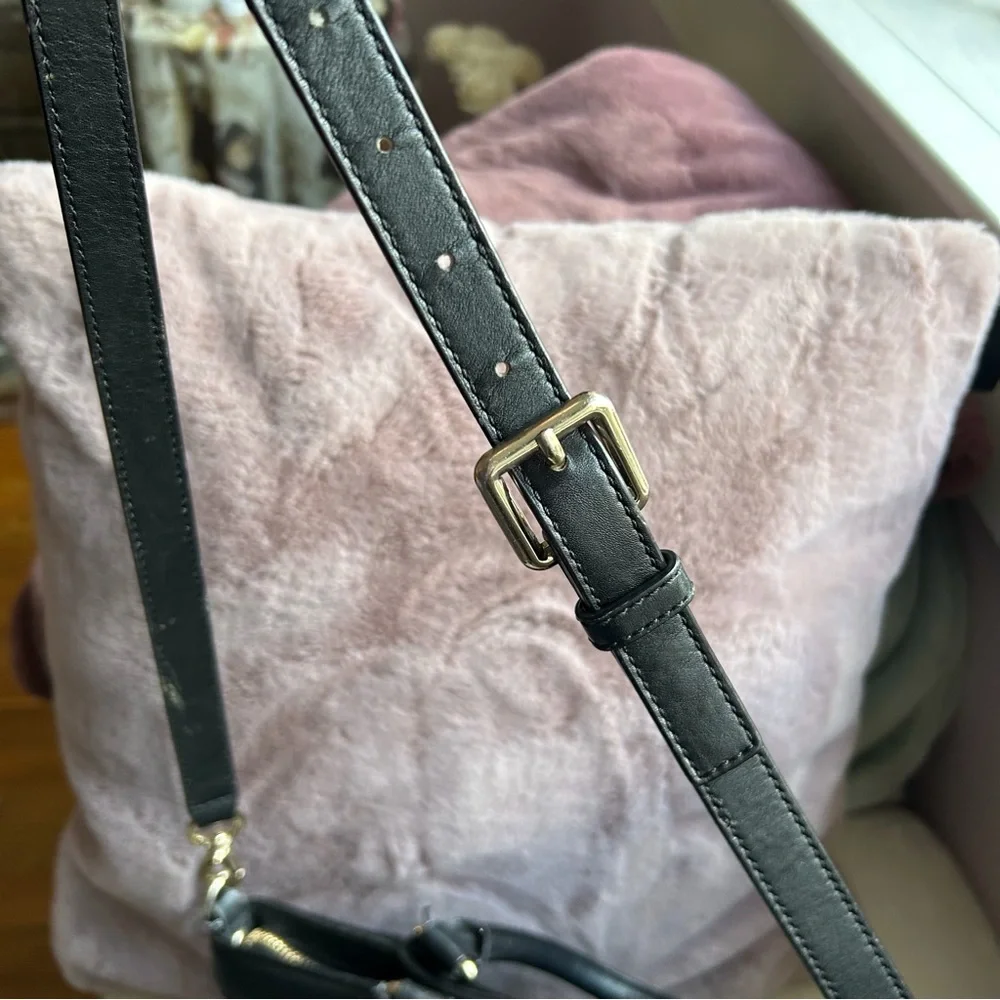 Kate Spade Black Leather Carry-all Shoulder Satchel/Crossbody Bag